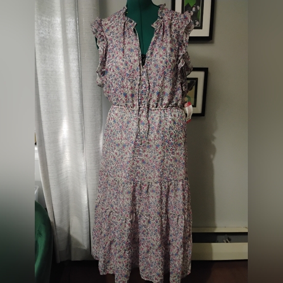 BB Dakota Steve Madden Ditsy Maxi Dress, Sz XL - Picture 3 of 12